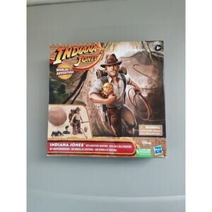 INDIANA JONES Figure With Adventure Backpack Worlds Of Adventure Disney Hasbro